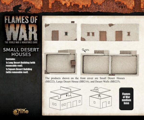 Gale Force Nine    Flames of War: Small Desert Houses - BB222 - 9420020235717