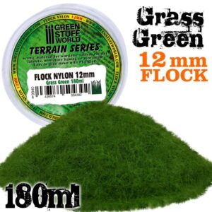 Green Stuff World    Static Grass Flock 12mm - Grass Green - 180 ml - 8436574504392ES - 8436574504392