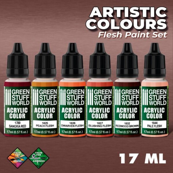 Green Stuff World    Paint Set - Flesh - 8436574506167ES - 8436574506167