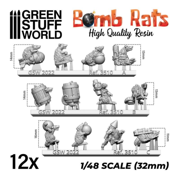 Green Stuff World    BOMB RATS Resin Set - 8435646508702ES - 8435646508702