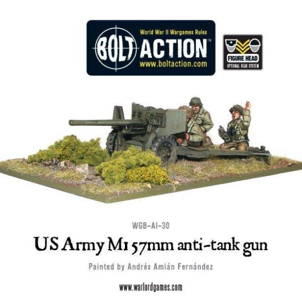Warlord Games Bolt Action   US Army 57mm Anti-Tank Team - WGB-AI-30 - 5060200844861