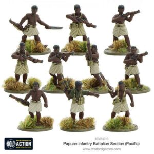 Warlord Games Bolt Action   Papuan Infantry Battalion Section (Pacific) - 403015010 - 5060393707400