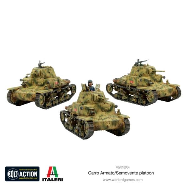 Warlord Games Bolt Action   Italian Carro Armato & Semovente Platoon - 402018004 - 5060572502987