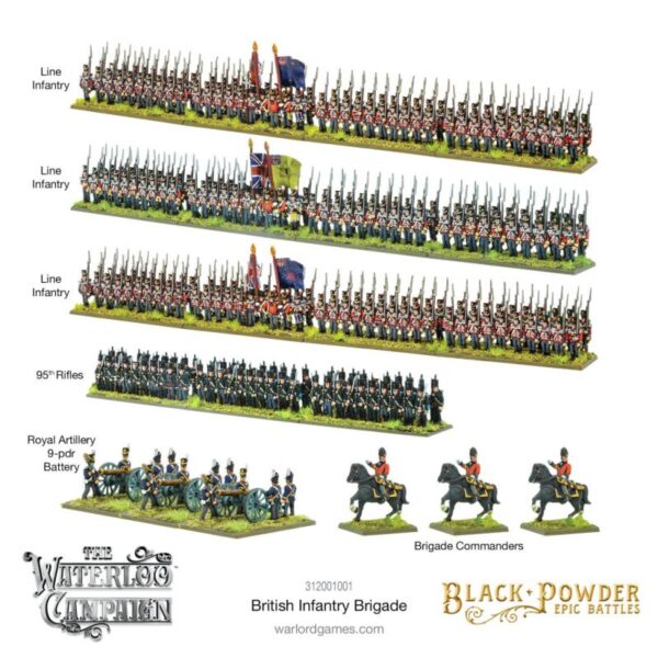 Warlord Games Black Powder Epic Battles   Black Powder Epic Battles: Waterloo - British Infantry Brigade - 312001001 - 5060572509887