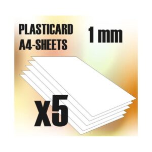 Green Stuff World    ABS Plasticard A4 - 1 mm x5 sheets - 8436554366057ES - 8436554366057
