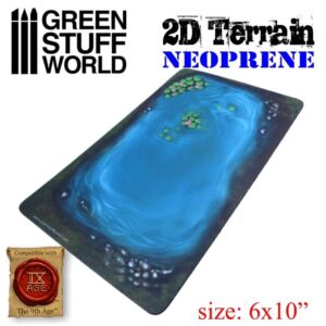 Green Stuff World    2D Neoprene Terrain - Lake with leaves - 8436574504507ES - 8436574504507