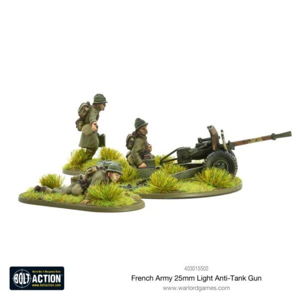 Warlord Games Bolt Action   French Army 25mm Light Anti-Tank Gun - 403015502 - 5060572501638