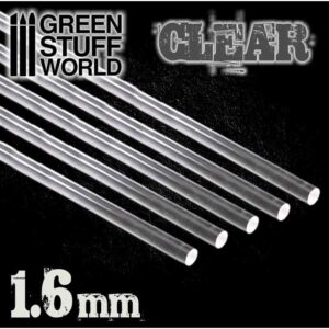 Green Stuff World    Acrylic Rods - Round 1.6 mm CLEAR - 8436574503555ES - 8436574503555