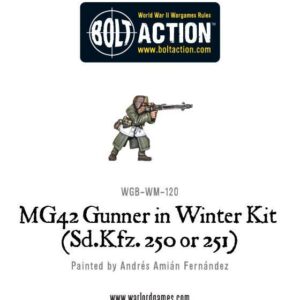 Warlord Games (Direct) Bolt Action   German MG42 Gunner in Winter kit (Sd.Kfz 250 or 251) - WGB-WM-120 - WGB-WM-120