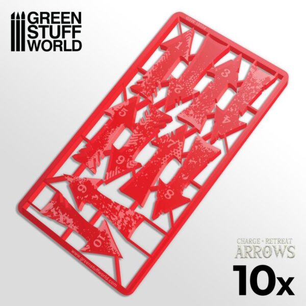 Green Stuff World    Charge and Retreat Arrows - Red - 8435646500546ES - 8435646500546