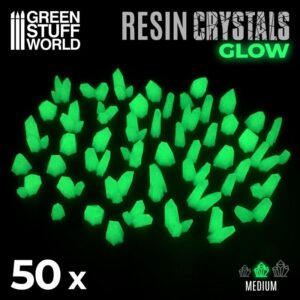Green Stuff World    GREEN GLOW Resin Crystals - Medium - 8436574508918ES - 8436574508918