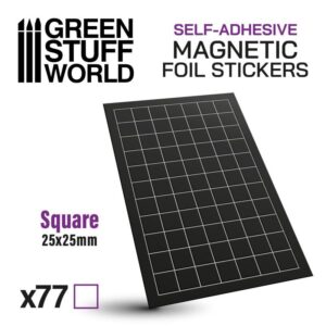 Green Stuff World    Square Magnetic Sheet SELF-ADHESIVE - 25x25mm - 8435646503493ES - 8435646503493