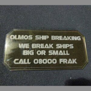 TTCombat    Sign G (Olmos Ship Breaking) with stand - SFU026 -