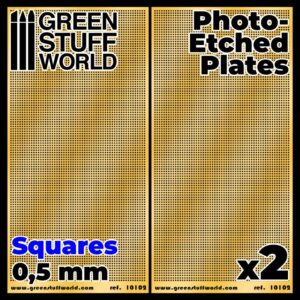 Green Stuff World    Photo-etched Plates - Small Squares - 8436574506013ES - 8436574506013