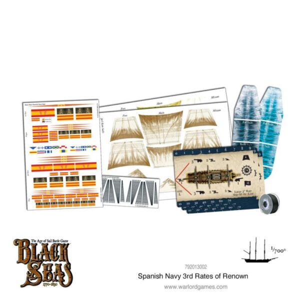 Warlord Games Black Seas   Black Seas: Spanish Navy 3rd Rates of Renown - 792013002 - 5060572505827