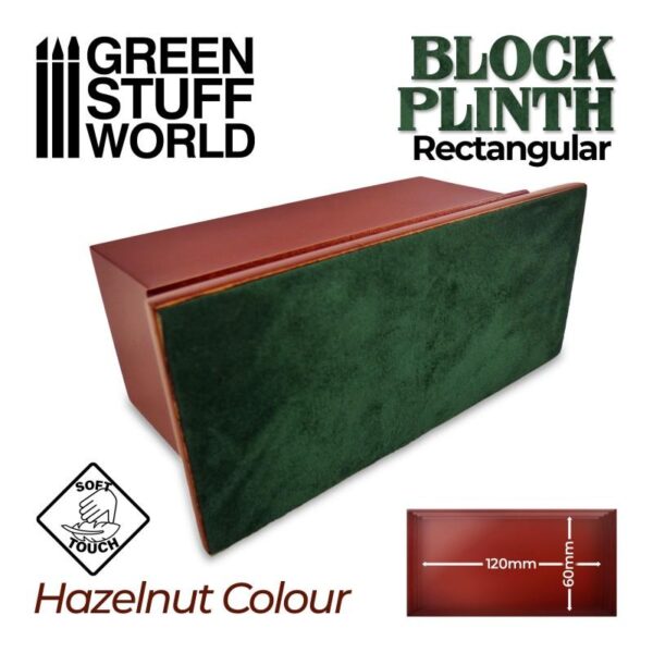 Green Stuff World    Rectangular Top Display Plinth 12x6cm - Hazelnut Brown - 8435646500683ES - 8435646500683