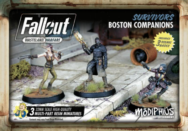 Modiphius Fallout: Wasteland Warfare   Fallout: Wasteland Warfare - Survivors Boston Companions - MUH051260 - 5060523340378