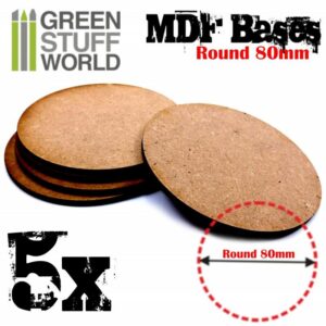 Green Stuff World    MDF Bases - Round 80mm - 8436574503395ES - 8436574503395
