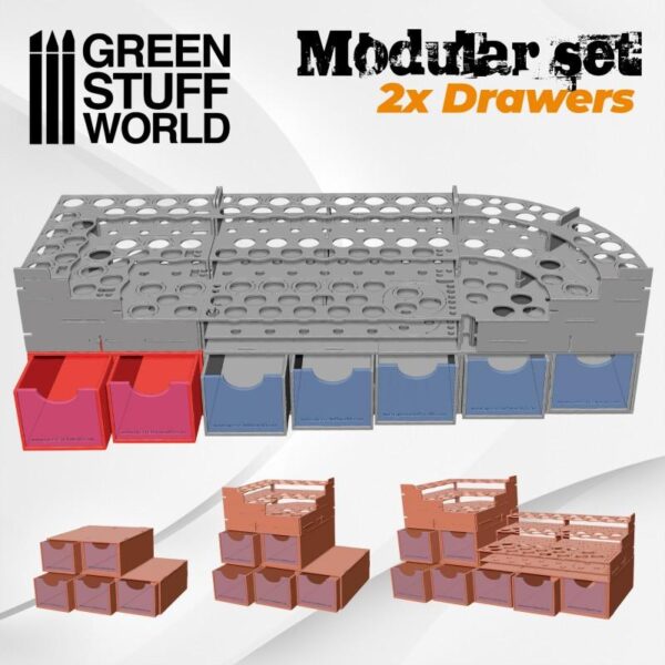 Green Stuff World    Modular Set 2x Drawers - 8436574505283ES - 8436574505283