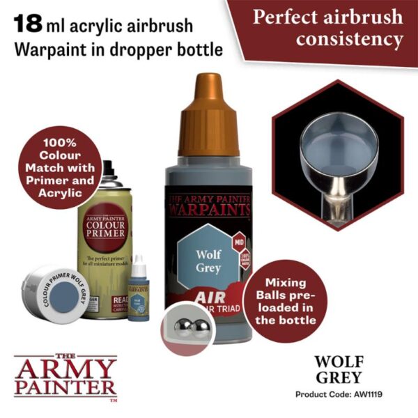 The Army Painter    Warpaint Air: Wolf Grey - APAW1119 - 5713799111981