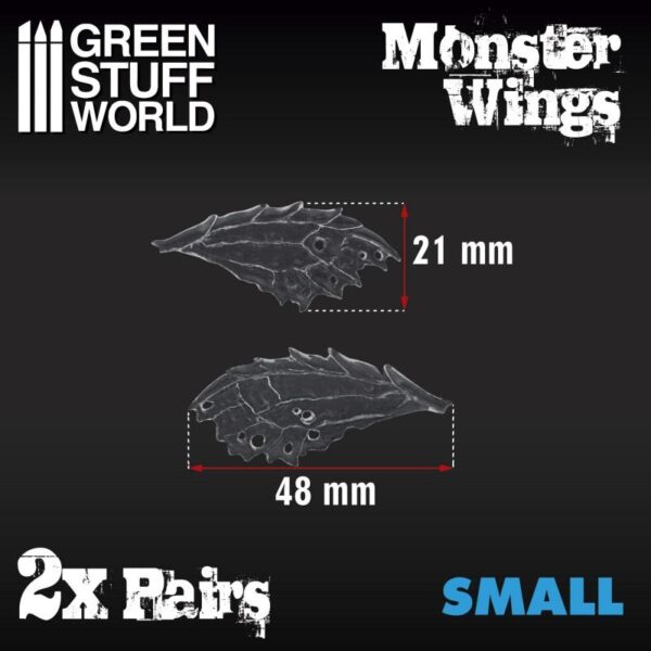Green Stuff World    2x Resin Monster Wings - Small - 8436574504774ES - 8436574504774