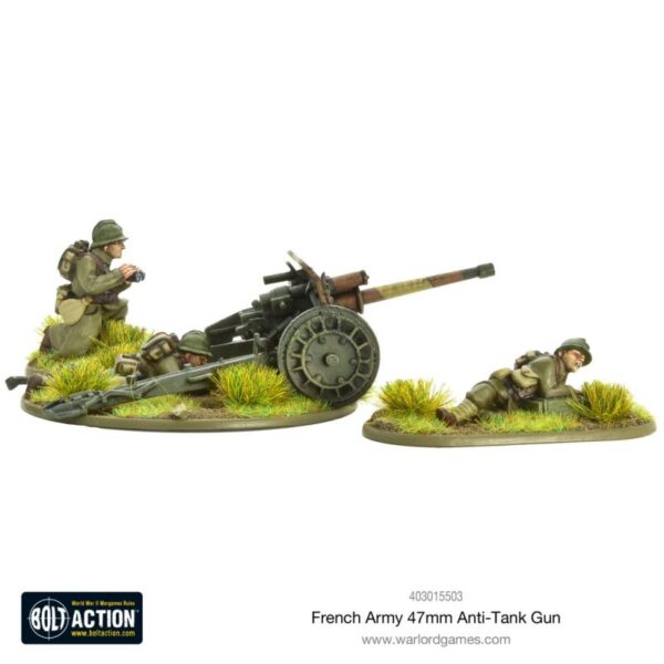 Warlord Games Bolt Action   French Army 47mm Medium Anti-Tank Gun - 403015503 - 5060572501645