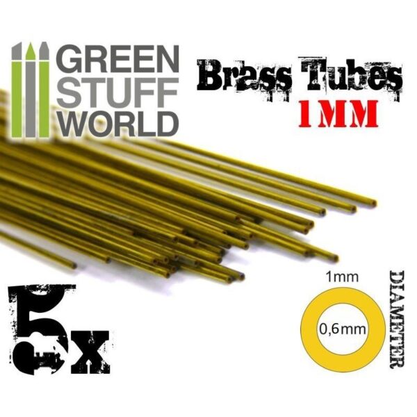 Green Stuff World    Brass Tubes 1mm - 8436554367658ES - 8436554367658