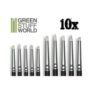 Green Stuff World    Colour Shapers Brushes  COMBO 0 and 2 - WHITE SOFT - 8436554365081ES - 8436554365081