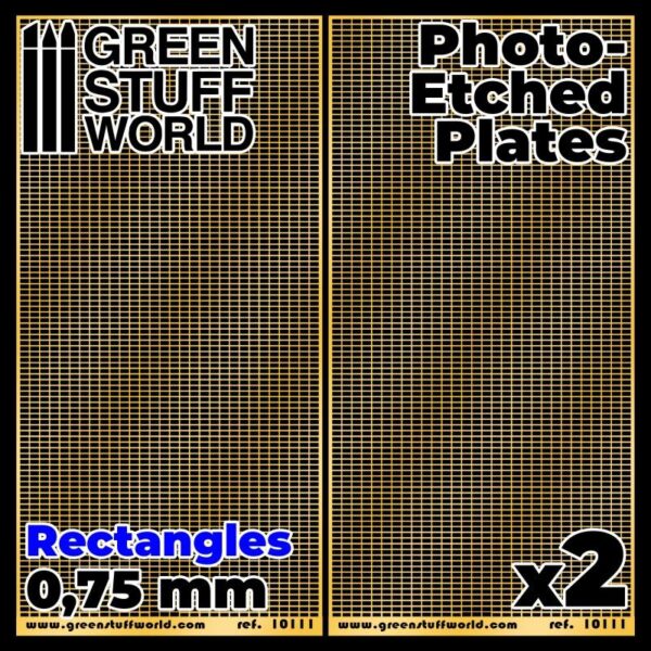 Green Stuff World    Photo-etched Plates - Medium Rectangles - 8436574506105ES - 8436574506105