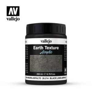 Vallejo    Vallejo Diorama Effects: Stone Textures - Black Lava 200ml - VAL26214 - 8429551262149