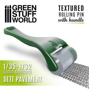 Green Stuff World    Rolling pin with Handle - Sett Pavement - 8436574509953ES - 8436574509953