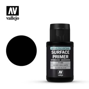 Vallejo    Primer: Gloss Black 32ml - VAL77660 - 8429551776608