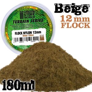 Green Stuff World    Static Grass Flock 12mm - Beige - 180 ml - 8436574506402ES - 8436574506402