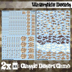 Green Stuff World    Waterslide Decals - Classic Desert Camo - 8436574507485ES - 8436574507485