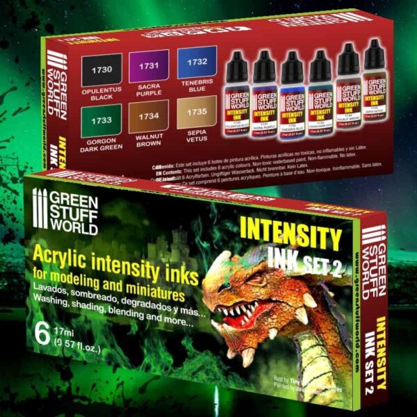 Green Stuff World    Set x6 Intensity Inks - Set 2 - 8436554368518ES - 8436554368518