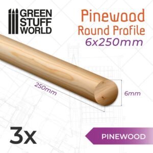 Green Stuff World    Pinewood round rod 6x250mm - 8435646503899ES - 8435646503899