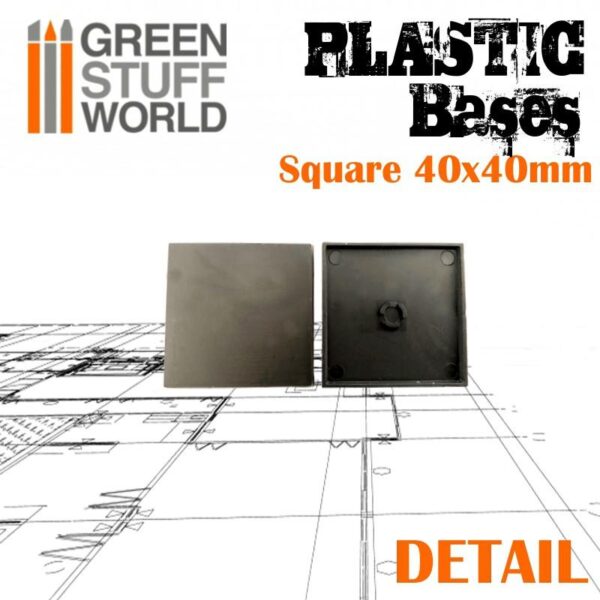 Green Stuff World    Plastic Square Bases 40x40 mm - 8436574503319ES - 8436574503319