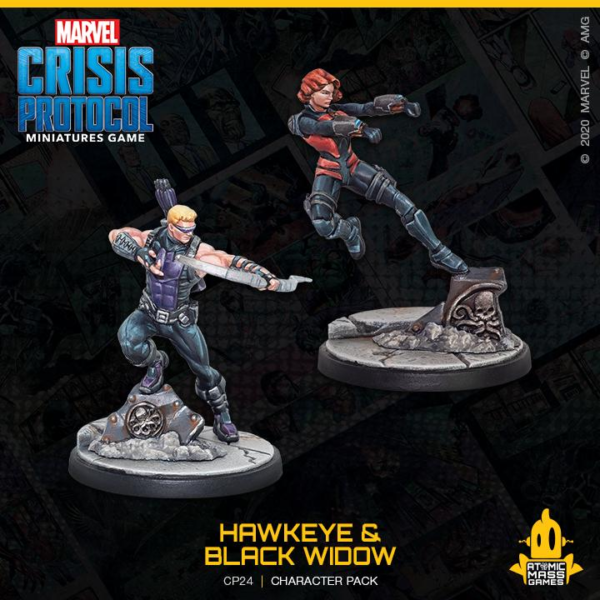 Atomic Mass Marvel Crisis Protocol   Marvel Crisis Protocol: Hawkeye & Black Widow - CP24 - 841333108885