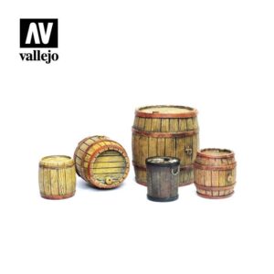 Vallejo    Vallejo Scenics - 1:35 Wooden Barrels - VALSC225 - 8429551984591