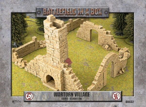 Gale Force Nine    Battlefield in a Box: Wartorn Village Ruins - Sandstone - BB632 - 9420020257054