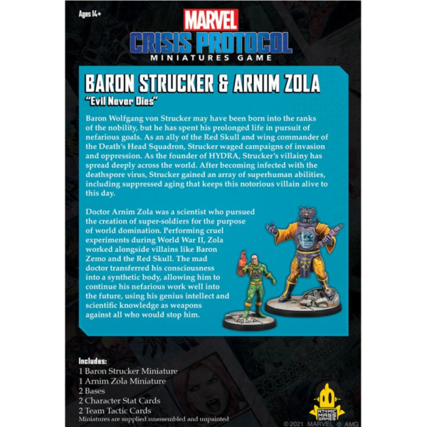 Atomic Mass Marvel Crisis Protocol   Marvel Crisis Protocol: Baron Struker & Arnim Zola - CP76 - 841333112493