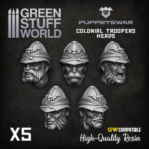 Green Stuff World    Colonial Troopers Heads - 5904873422516ES - 5904873422516
