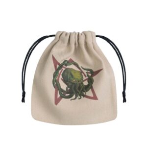 Q-Workshop    Call of Cthulhu Beige & multicolor Dice Bag - BCTH104 - 5907699492848