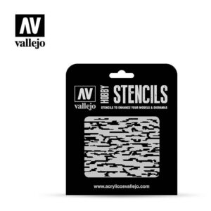 Vallejo    AV Vallejo Stencils - 1:32/35 Pixelated Modern Camo - VALST-CAM004 - 8429551986496