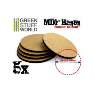 Green Stuff World    MDF Bases - Round 60 mm - 8436554366361ES - 8436554366361