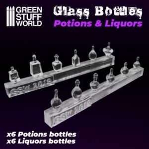 Green Stuff World    Potion and Liquor Bottles Resin Set - 8436574505603ES - 8436574505603
