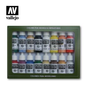 Vallejo    AV Vallejo Model Color Set - Basic Colors USA (x16) - VAL70140 - 8429551701402