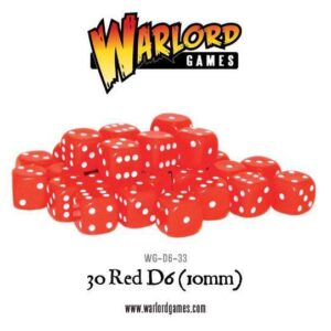 Warlord Games    30 Red D6 (10mm) - WG-D6-33 - 5060200848272