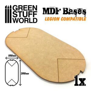 Green Stuff World    MDF Bases - Oval Pill 100x200 mm - 8435646507637ES - 8435646507637