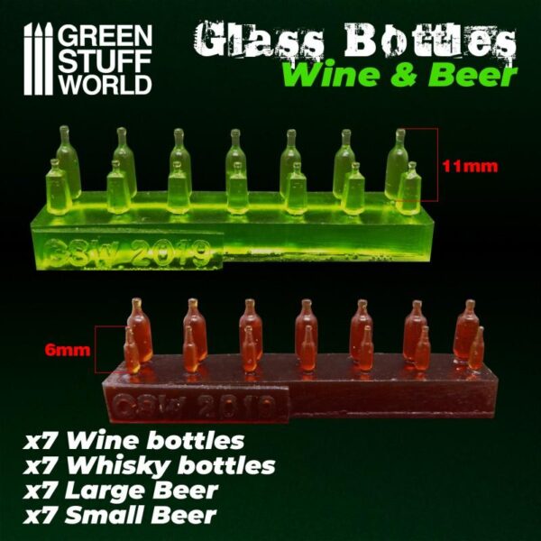 Green Stuff World    Wine and Beer Bottles Resin Set - 8436574505597ES - 8436574505597